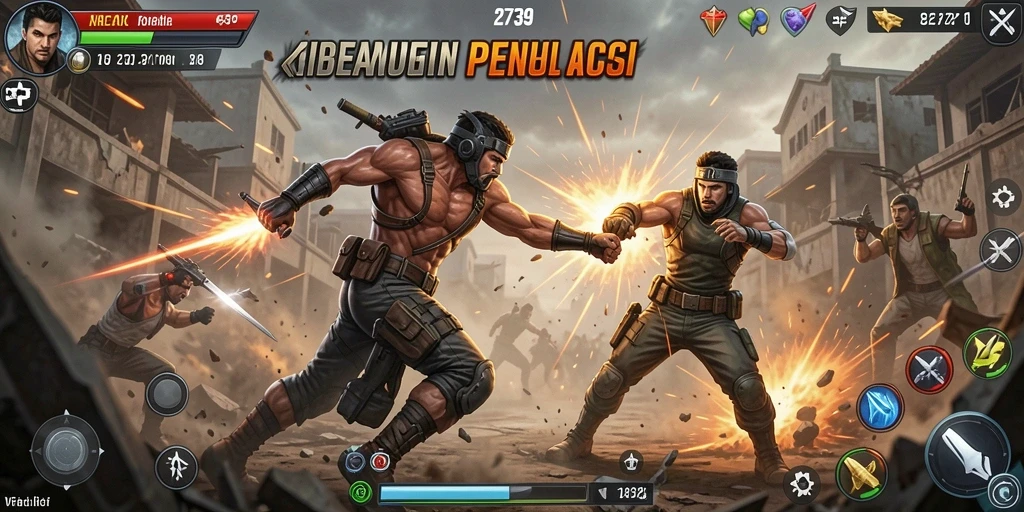 Gameplay Action seru dengan serangan mendebarkan.