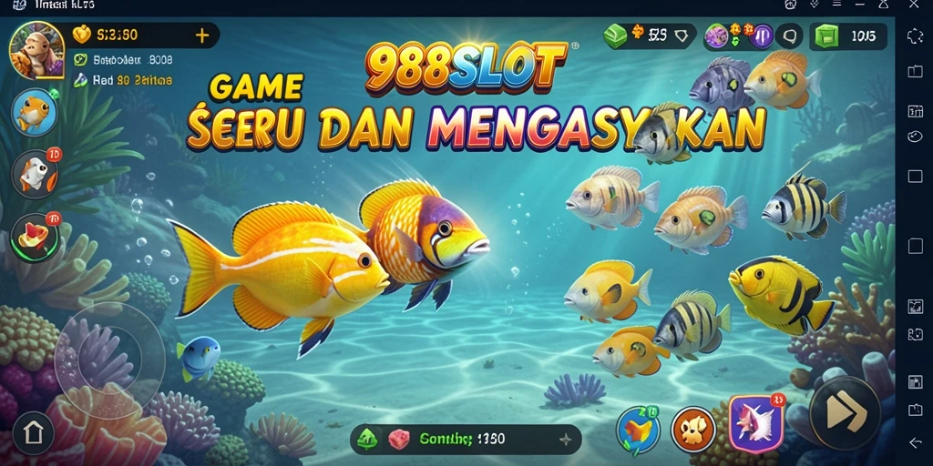 Screenshot permainan Tembak Ikan di 988SLOT yang seru dan interaktif.
