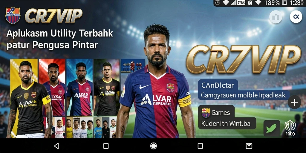 Tampilan antarmuka CR7VIP yang modern dan intuitif.