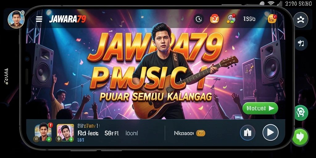 Tampilan gameplay JAWARA79 dengan keasyikan musik.