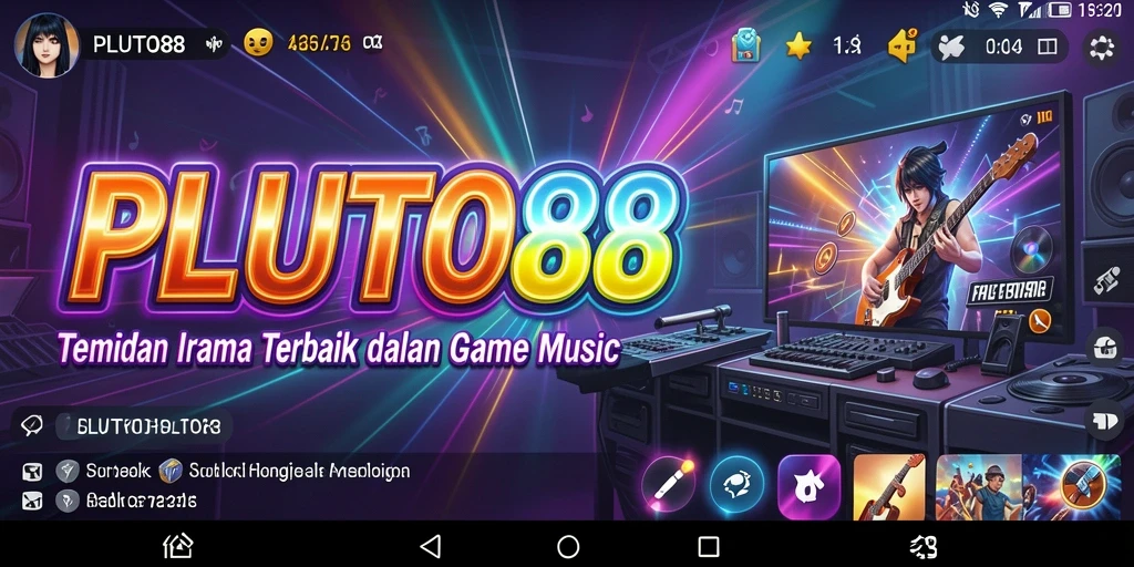 Gambar gameplay <strong>PLUTO88</strong> yang menunjukkan interaksi pengguna dengan musik.
