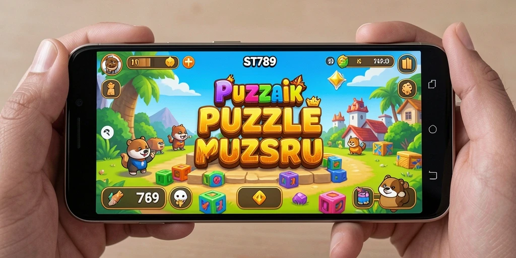 Tampilan gameplay ST789 yang penuh warna dan menantang.