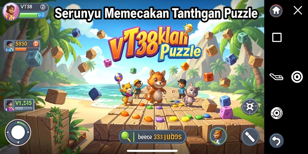 Screenshot gameplay VT38 menampilkan tantangan puzzle yang mendebarkan.